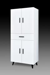 Alesta Life 4 Kapaklı Çekmeceli Çok Amaçlı Dolap | Mutfak, Banyo, Kiler Dolabı