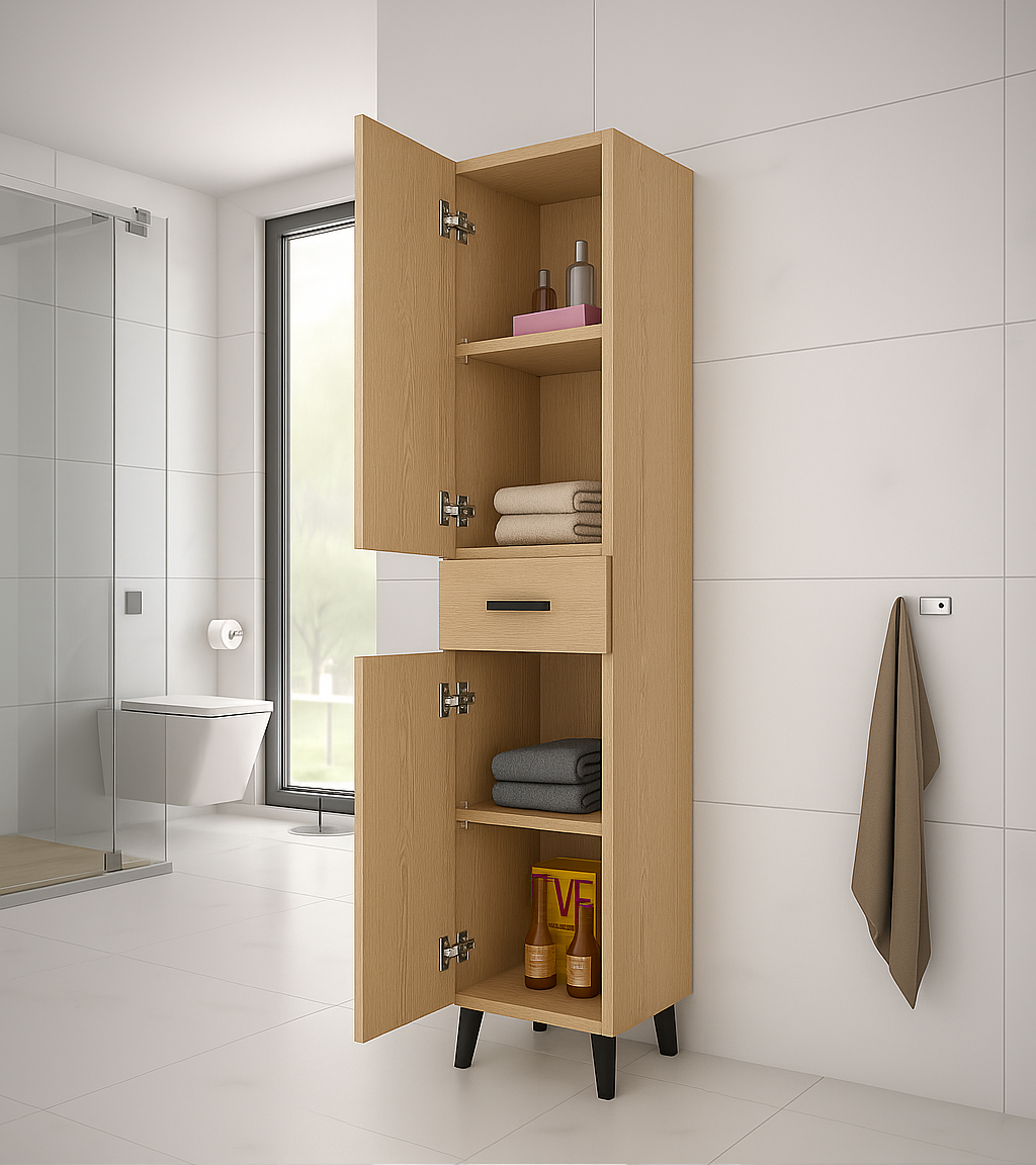 2 Kapaklı Çekmeceli Mutfak Dolabı | Banyo Dolabı | Kiler Dolabı | Çok Amaçlı Dolap - Sonomo