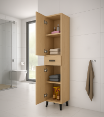 2 Kapaklı Çekmeceli Mutfak Dolabı | Banyo Dolabı | Kiler Dolabı | Çok Amaçlı Dolap - Sonomo