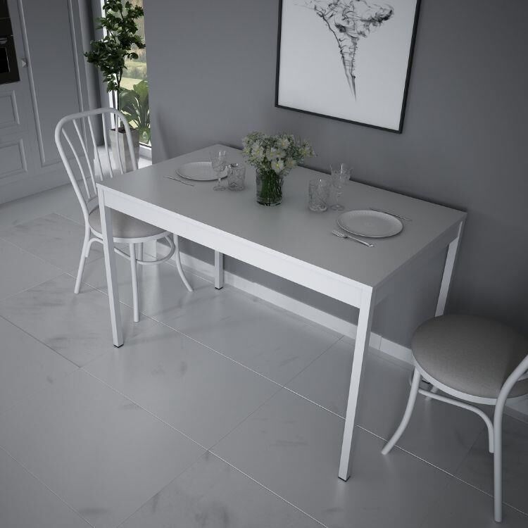 Alesta Life Mutfak Masası | Yemek, Çalışma ve Bilgisayar Masası 70x120 cm - Metal Ayaklı