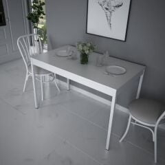 Alesta Life Mutfak Masası | Yemek, Çalışma ve Bilgisayar Masası 70x120 cm - Metal Ayaklı