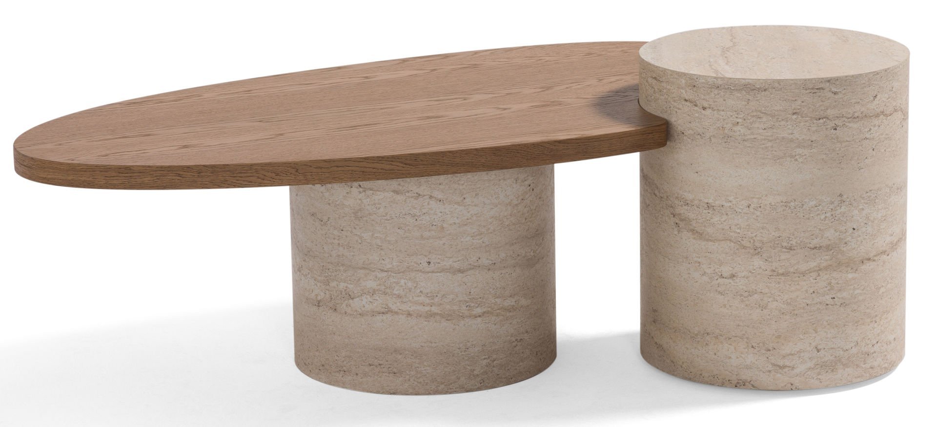 NAPOLİ TRAVERTEN ORTA SEHPA