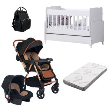 Joell Trendy Bebek Arabası & Enjoy Beşik & Yatak & Çanta & Puset