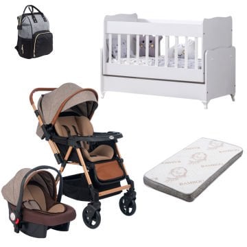 Joell Trendy Bebek Arabası & Enjoy Beşik & Yatak & Çanta & Puset