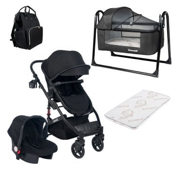 5'li Set / Joell Truva Travel Sistem Bebek Arabası / Puset / Loft Beşik / Yatak / Çanta