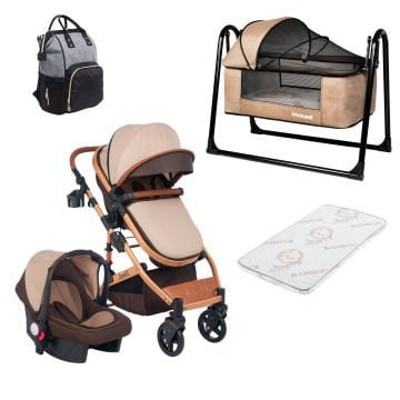 5'li Set / Joell Truva Travel Sistem Bebek Arabası / Puset / Loft Beşik / Yatak / Çanta