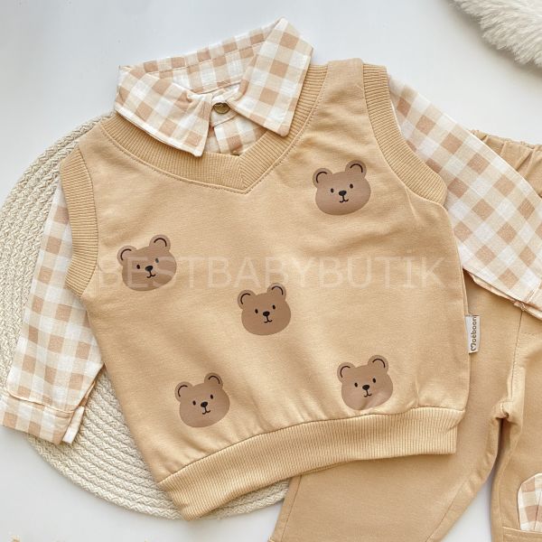 TEDDY GÖMLEK YAKA  DETAYLI 2’Lİ TAKIM