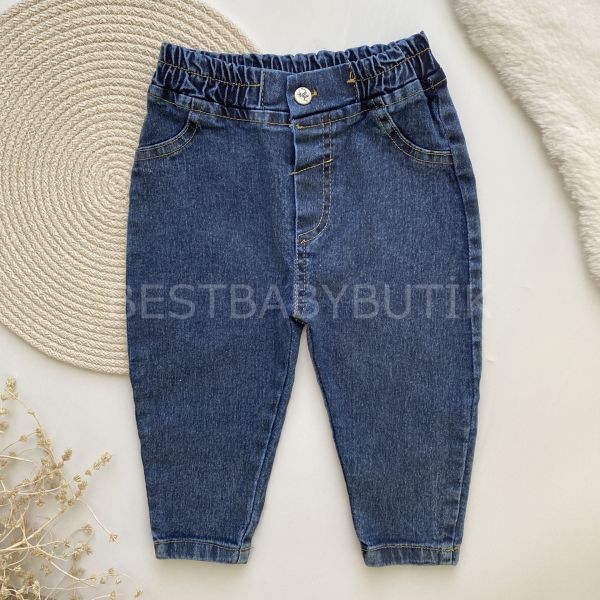 MY MUM ÇİZGİ DETAYLI POLO YAKA KOT PANTOLONLU 2’Lİ TAKIM