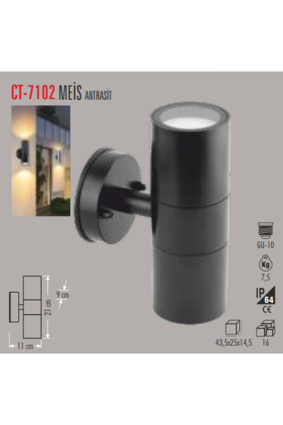 Cata Dekoratif Bahçe Armatürü Meis CT-7102