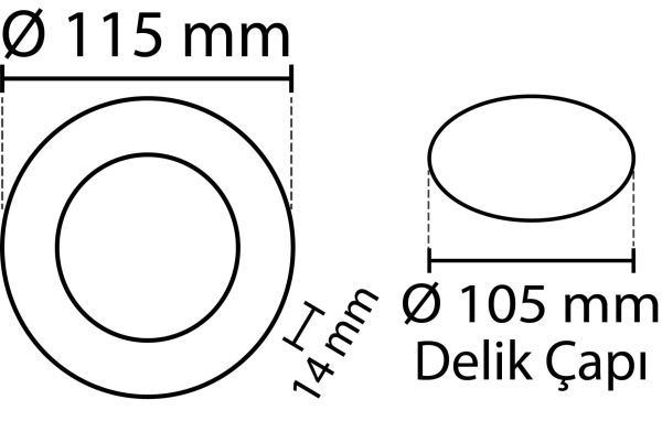 Noas 6W Sıva Altı Yuvarlak Slim Led Panel 6500K YL10-0600