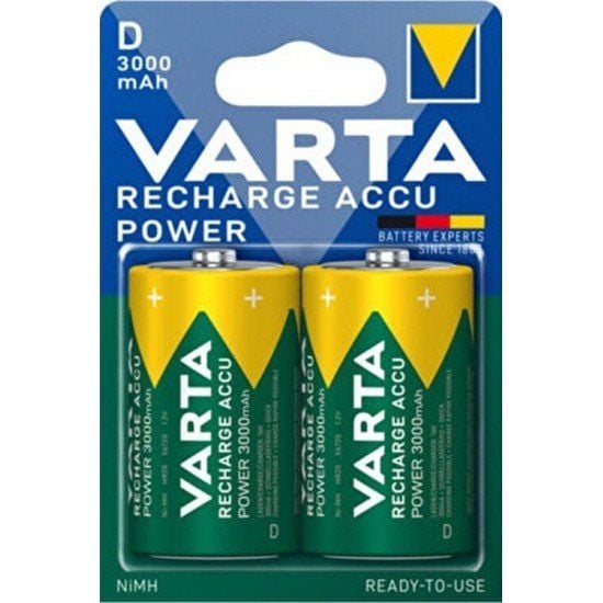 Varta Power Accu Ready 2 Use Büyük Pil-D 3000 mAh