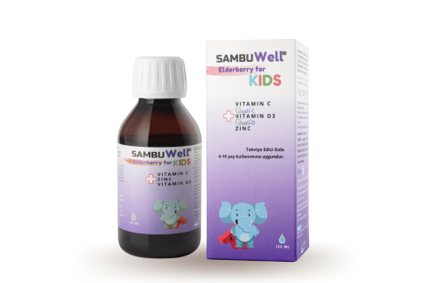 SambuWell Elderberry for Kids 125 mL, Çocukların bağışıklık sistemine destek!
