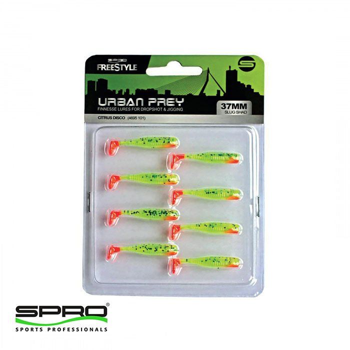 SPRO FS Up Slug Shads 37M Sil.Yem Citrus Disco 1/8