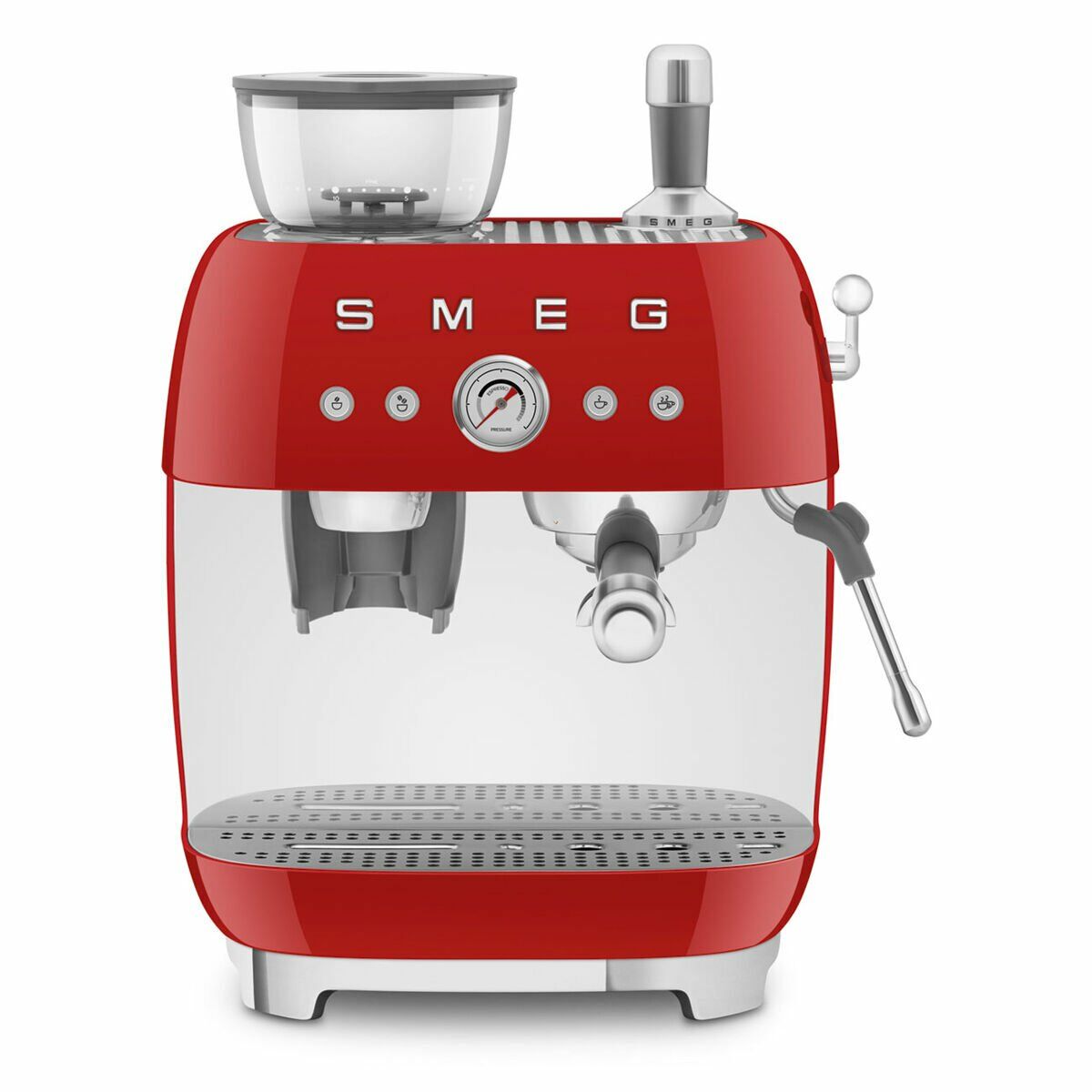 Kırmızı Öğütücülü Espresso Kahve Makinesi