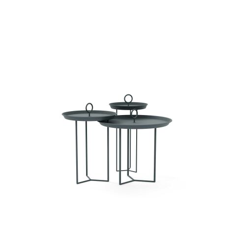 Anthracite Triple Coffee Table Set with Handles