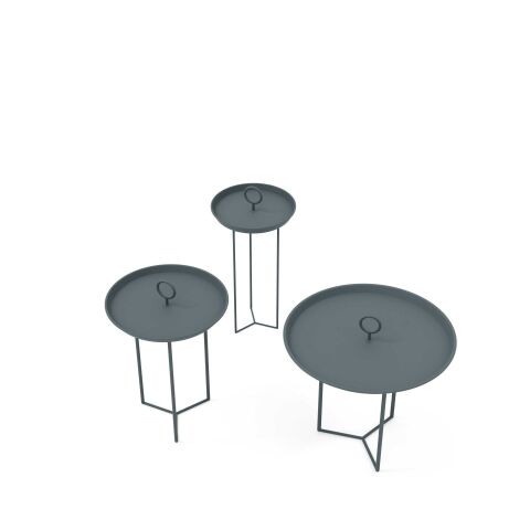 Anthracite Triple Coffee Table Set with Handles