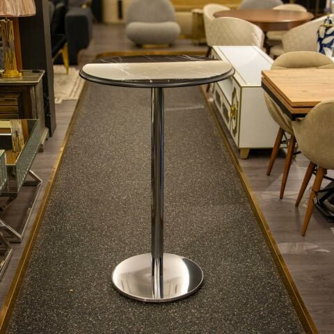 Marble Patterned Bar Table
