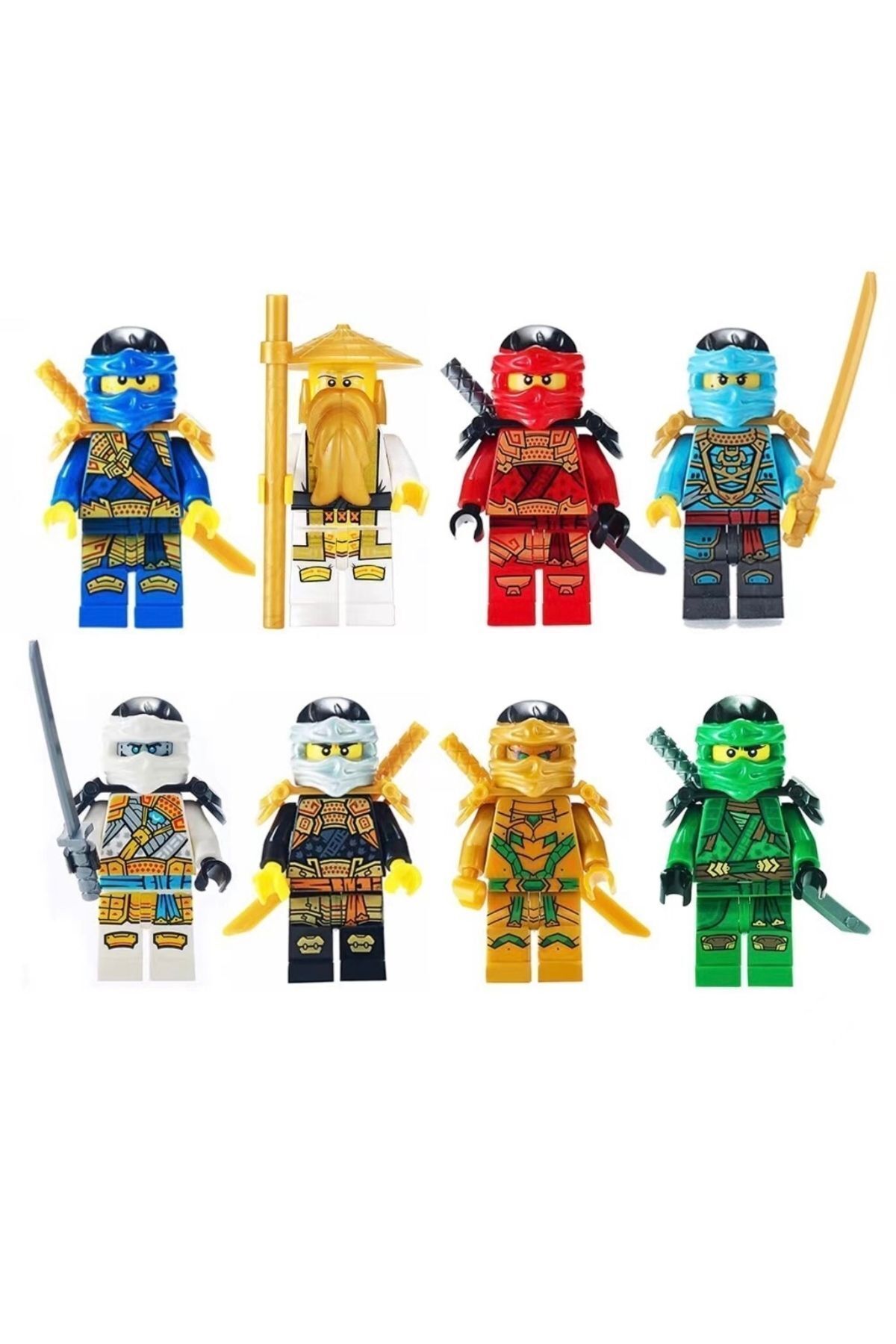 8 Adet Lego uyumlu yapı taşları ninja go