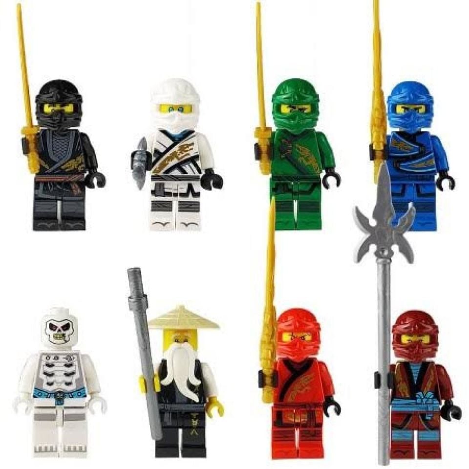 Lego uyumlu 8 li ninja go serisi görseldeki gibidir