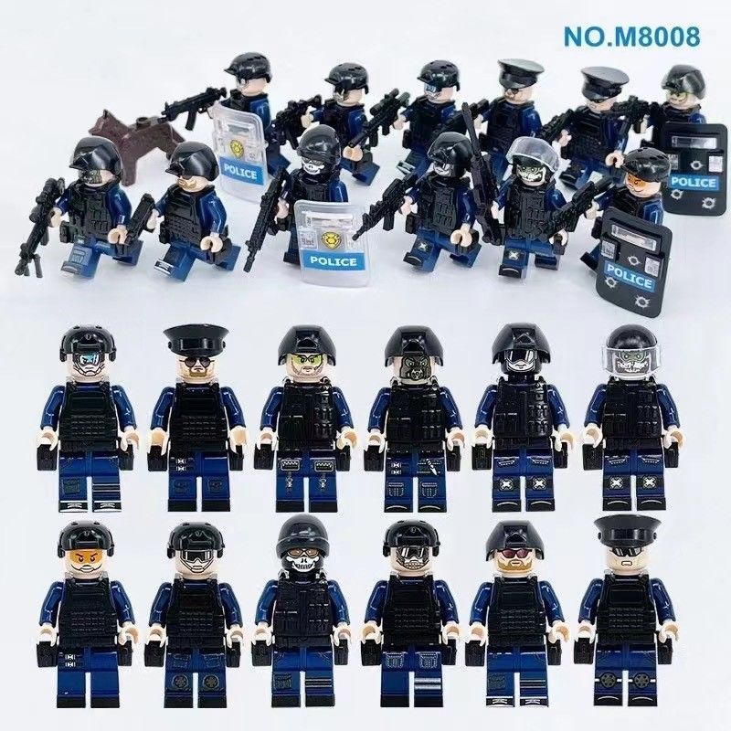 12 li Lego Uyumlu Swat Asker Figürleri görsel ile aynıdır.