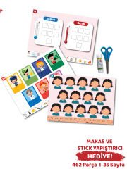 Okul Öncesi Kes-Yapıştır Makaslı Aktivite Etkinlik Eğitici Set 2 SET 2