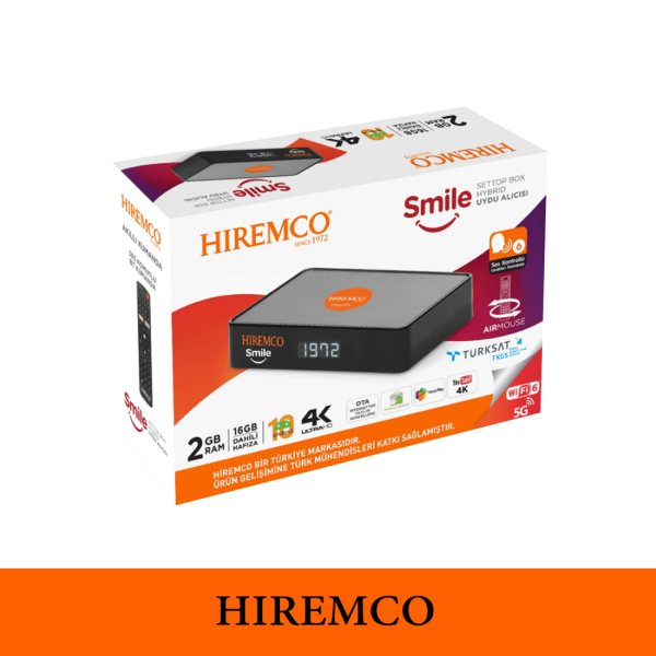 Hiremco Smile 4K UHD Android 10 Uydu Alıcısı