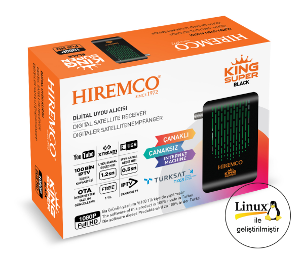 Hiremco Süper King HD Black Uydu Alıcısı