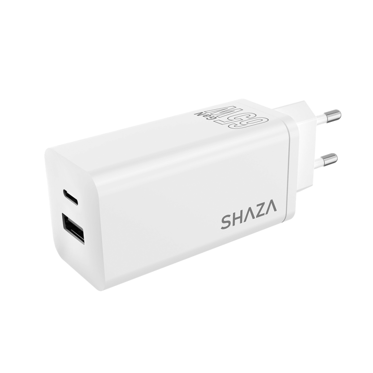 SHAZA Çift Çıkışlı Usb QC3.0& Type-C PD 65W  Şarj Adaptörü