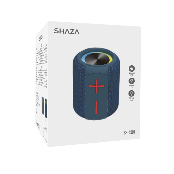 SHAZA Taşınabilir Bluetooth Hoparlör IPX6 Suya Dayanıklı SS4501/BL