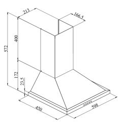 Silverline 2240 Conic Siyah Duvar Tipi Davlumbaz