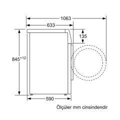 Profilo CMN12190TR 9 kg 1200 Devir Çamaşır Makinesi