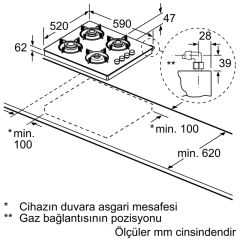 Profilo - OB30P2B82D Set Üstü Ocak