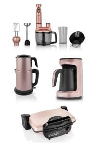Schafer Kea Elektro Set Mega Rose Gold 4 lü Çeyiz Paketi 2S184-25020-GUL01