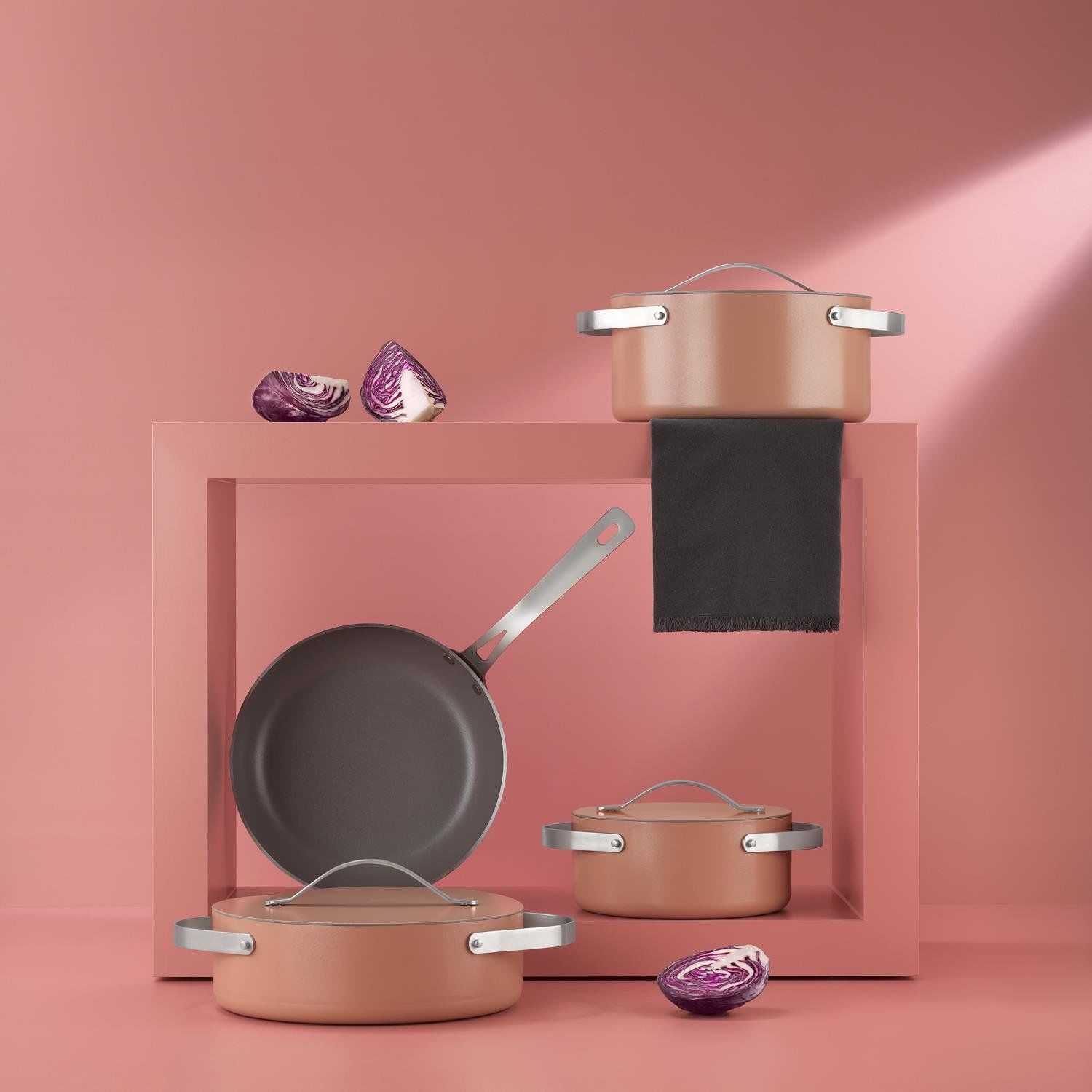 Schafer Moonlight Seramik Tencere Seti 7 Parça-Rosegold 1S4660-21003-ROS01
