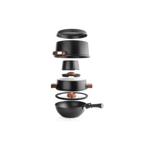 Schafer Matrix Döküm Tencere Seti 8 Parça-Siyah 1S4661-20003-SIY01