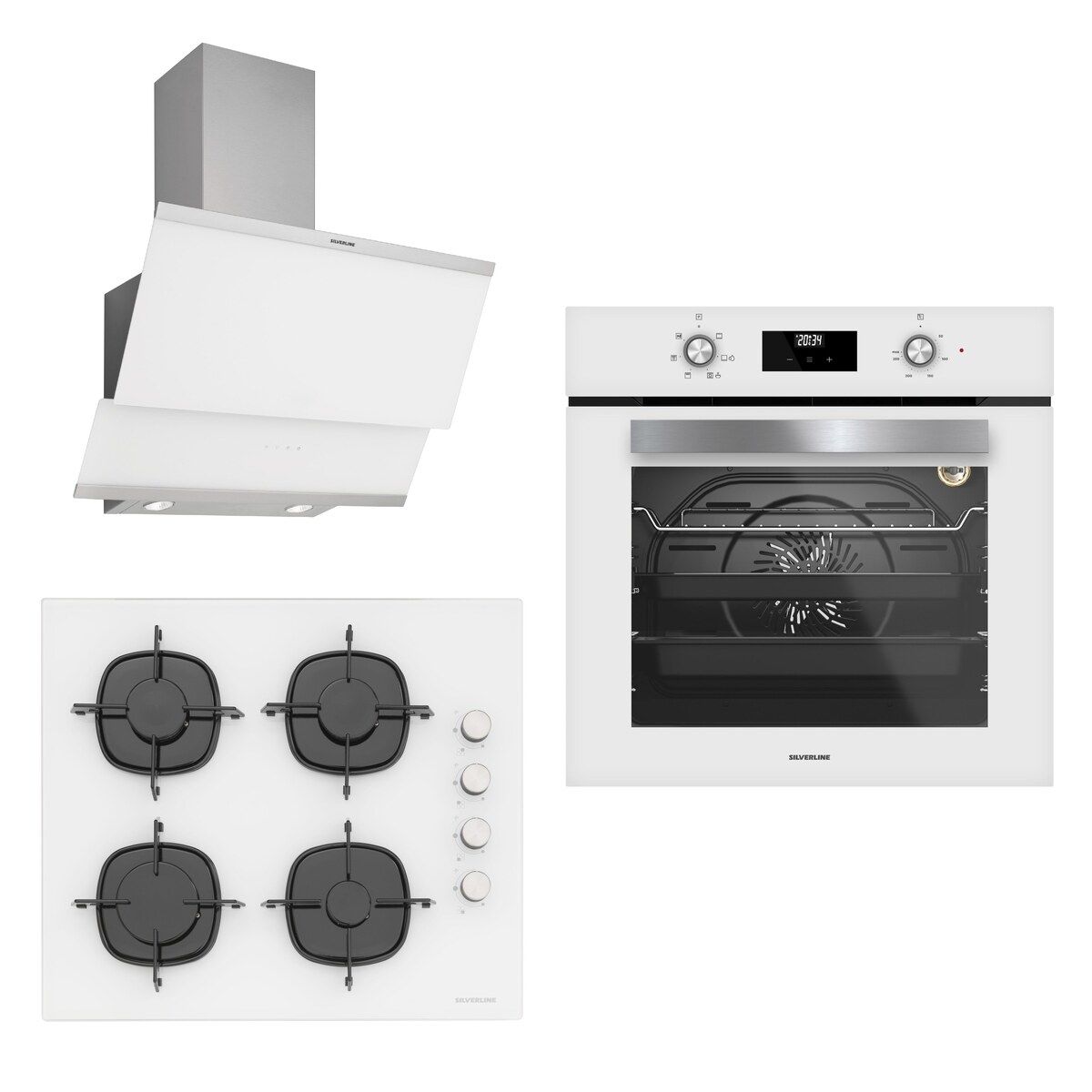 Silverline Ankastre Set BO6502W02 S2-3420 W-CS5700E6W01 Beyaz