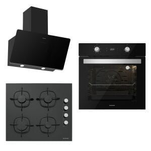 Silverline Ankastre Set BO6504B01 8-3457 SOHO-CS5700E6B01 Siyah