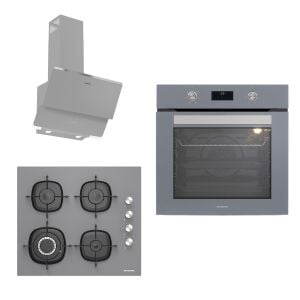 Silverline Ankastre Set BO6502S02 S2-3490 Oslo-CS5629S01 Gri