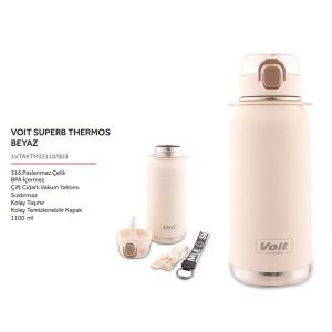 1VTAKTM33110/003 SUPERB THERMOS 1100ML / BEYAZ