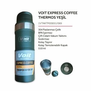 1VTAKTM20051/069 EXPRESS COFFEE THERMOS 510ML / YEŞİL