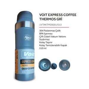 1VTAKTM20051/013 EXPRESS COFFEE THERMOS 510ML / GRİ