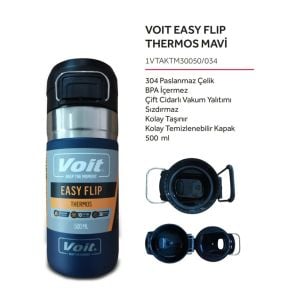 1VTAKTM30050/034 EASY FLIP THERMOS 500 ML / MAVİ