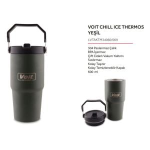 1VTAKTM34060/069 CHILL ICE THERMOS 600ML / YEŞİL