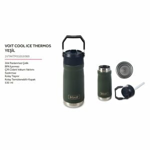 1VTAKTM31053/069 COOL ICE THERMOS 530 ML / YEŞİL