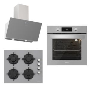 Silverline Ankastre Set BO6504S01 8-3457 SOHO-CS5700E6S01 Gri