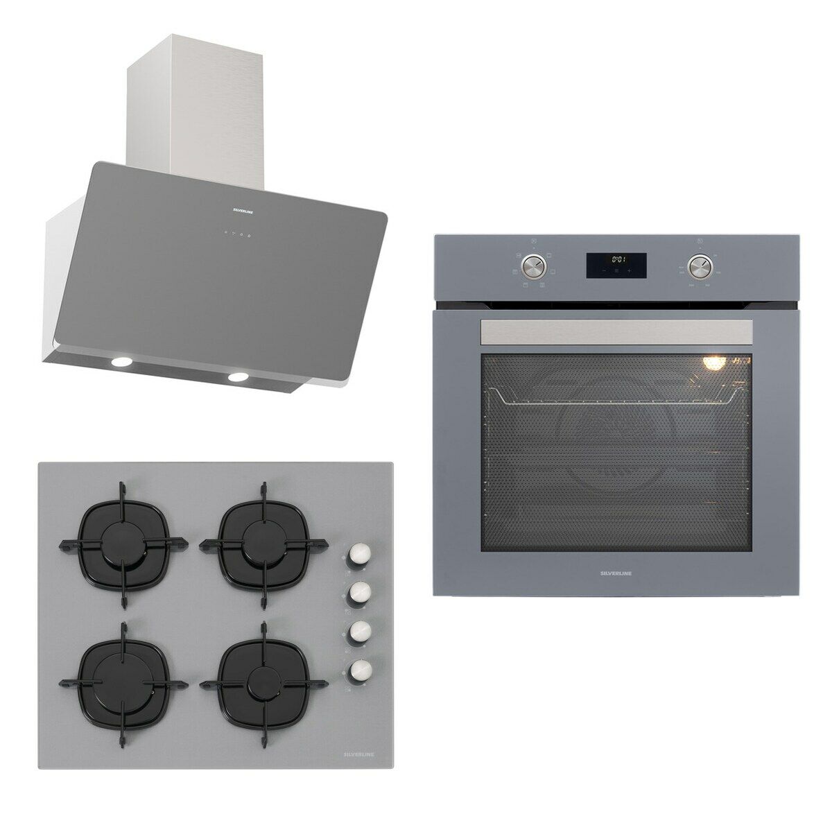 Silverline Ankastre Set BO6502S02 S2-3457 SOHO-CS5700E6S01 Gri