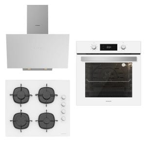 Silverline Ankastre Set BO6504W01 8-3481 Beyaz-CS5700E6W01 Beyaz