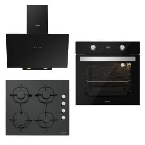 Silverline Ankastre Set BO6504B01 8-3481 Siyah-CS5700E6B01 Siyah