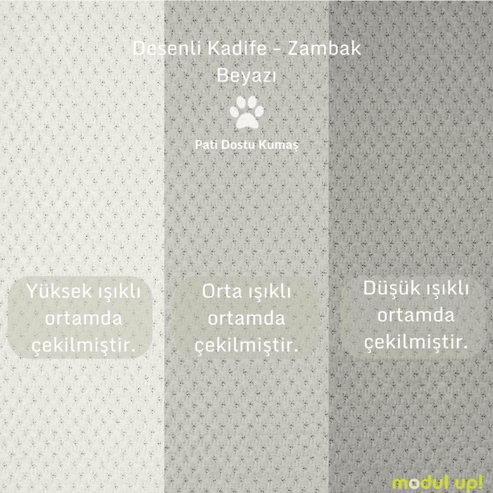 3x3x1 Takım - Fitilli - Desenli Kadife - Aslan Turuncusu - Zambak Beyazı - İskandinav  Kol