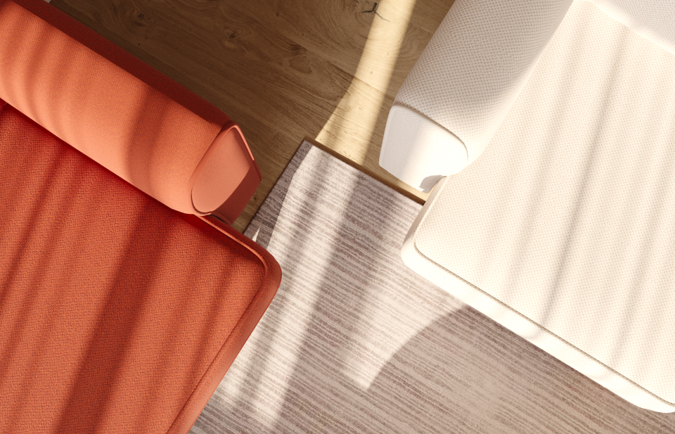 3x3x1 Takım - Fitilli - Desenli Kadife - Aslan Turuncusu - Zambak Beyazı - İskandinav  Kol